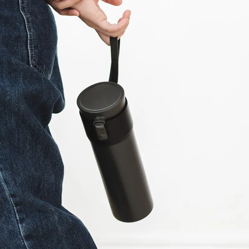 Drinkenbus Thee zetten en filteren/drinken tegelijk - Roestvrij Staal - 470 ml
