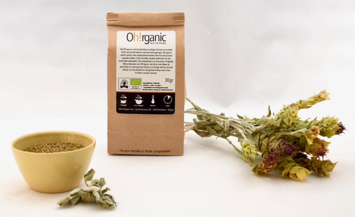 Herbal thee (Thym & Salie: Verkoudheidsthee) - 30 gr zonder theïne